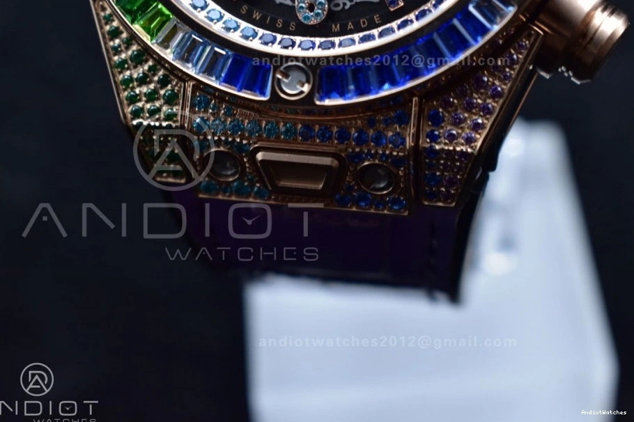 ZF A Edition Strap RG Rainbow Unico 517 Best Gummy Big EasyMatch on Bang 45mm King 1:1 Rainbow 1004
